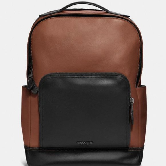 Coach Other - NEW Coach men Two Tone Colorblock leather Backpack